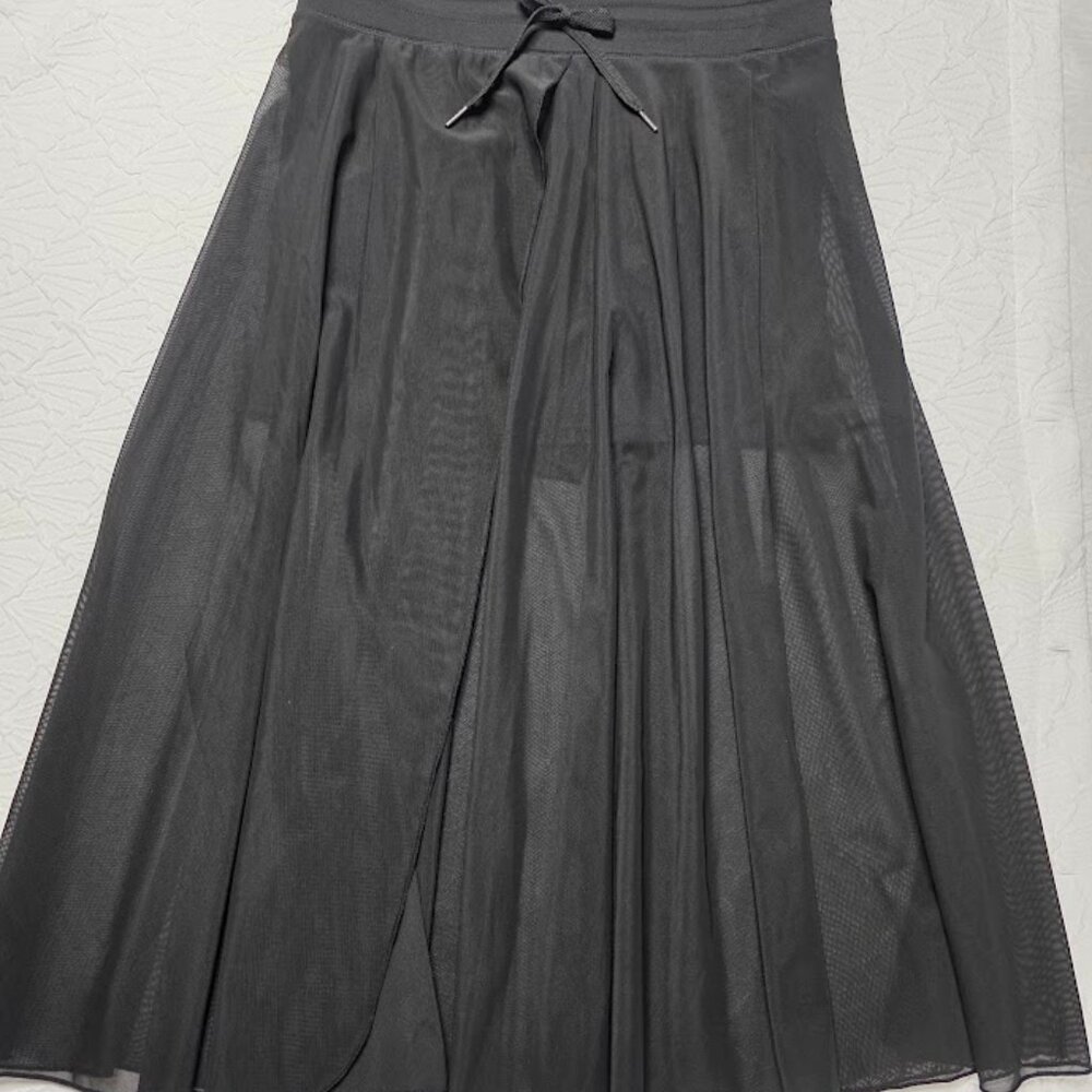 Halara High Waisted Drawstring Mesh Flowy Midi Sk… - image 2